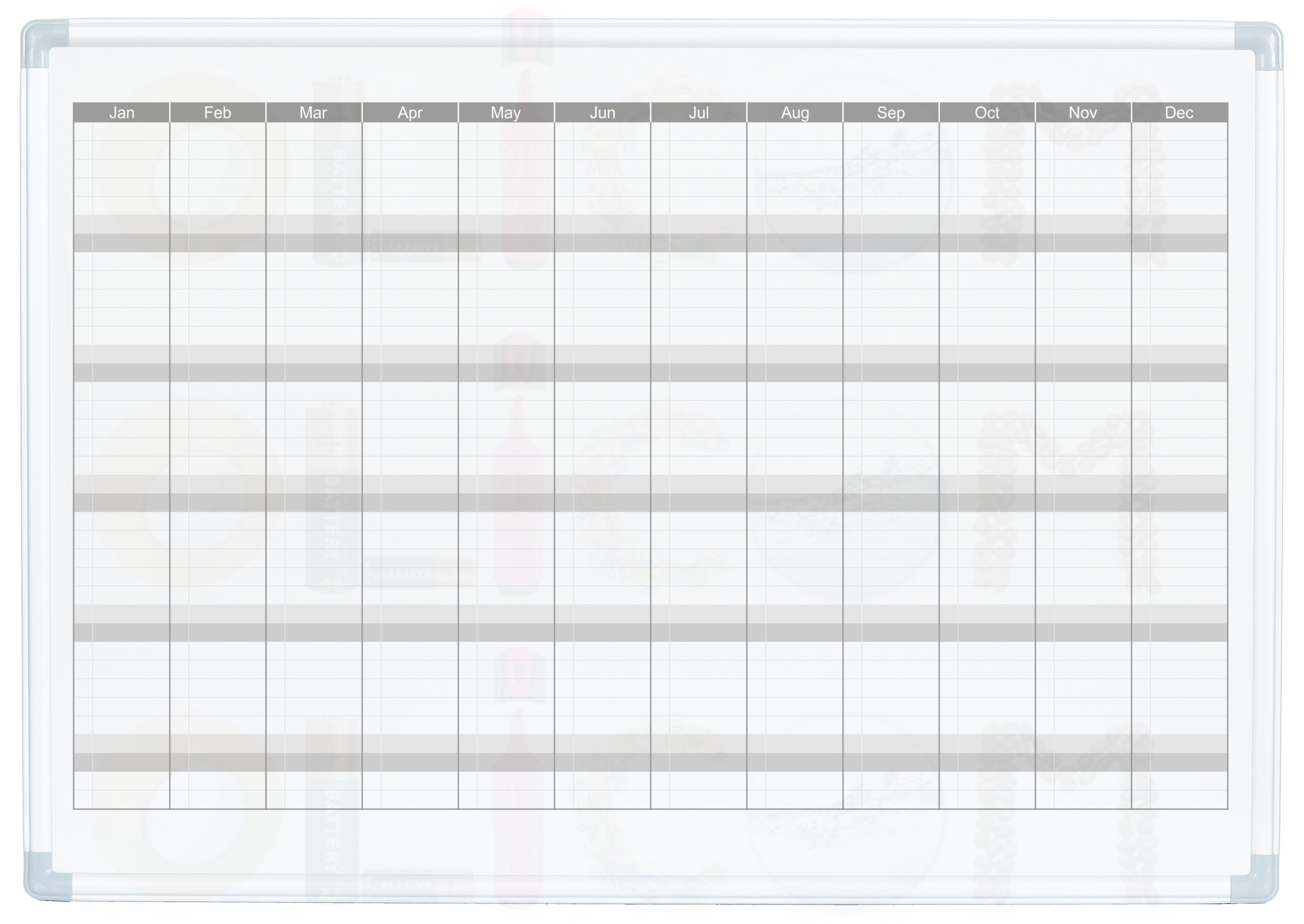 Godišnja planer bela magnetna tabla 60 x 90 alu ram Noki