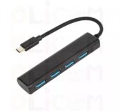 USB hub MARK 4 konektora, 3.0 USB C crni