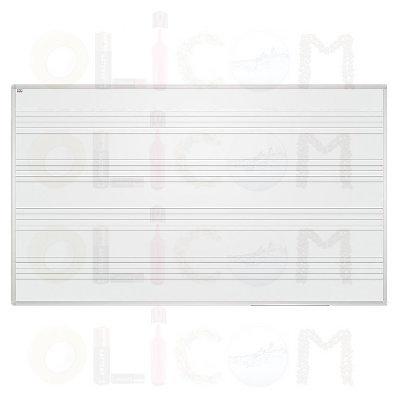 Tabla notni sistem bela magnetna 170x100cm