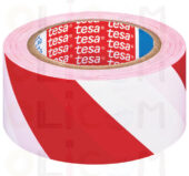 Traka za označavanje lepljiva 50mm/33m pvc Tesa 60760-92 belo-crvena