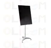 Staklena tabla flipchart mobilna crna 70X100