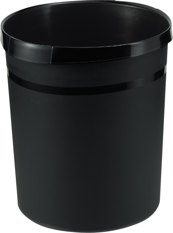 Korpa za otpatke 18l okrugla plastična crna