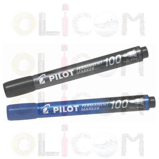 MArker obli vrh crni Pilot 100