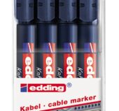 Marker za kablove E-8407 0,3mm, set 1/4 Edding
