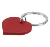 Privezak za ključeve srce metalno crveno