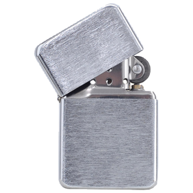 Upaljač prazan gvozdeni brušeni u kutiji Z-16 srebrni